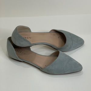 J.Crew D’Orsay suede flats